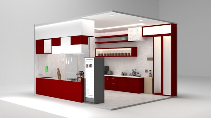 do 3d interior design and exhibition stalls
