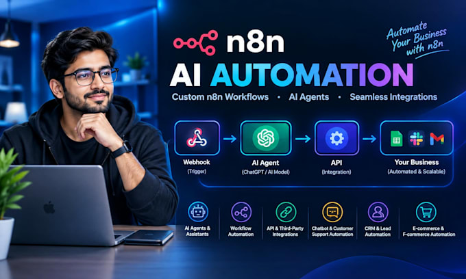 build n8n automation, ai agents, workflows and ai workflow automation