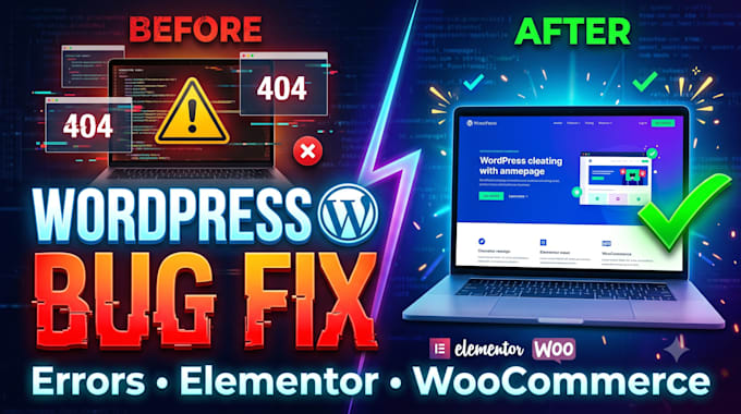 fix wordpress errors, bugs, issues and website problems