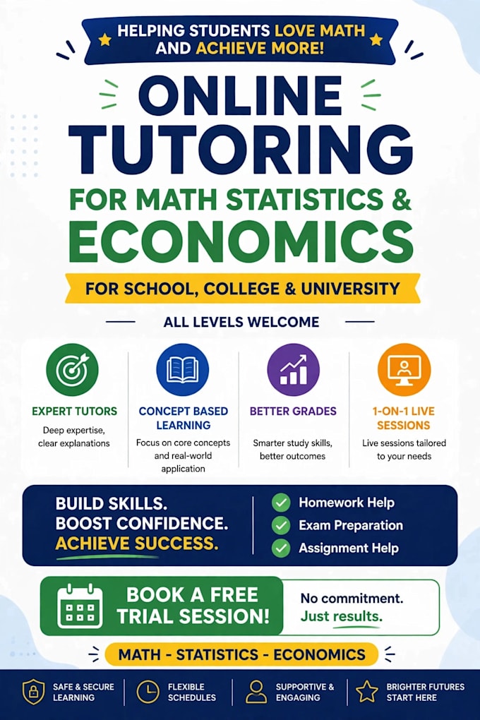 be your math  statistics and economics tutor