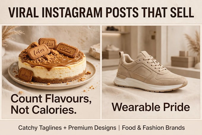 design viral instagram posts with catchy taglines