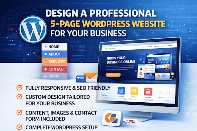 design a professional 5 page wordpress website for your business