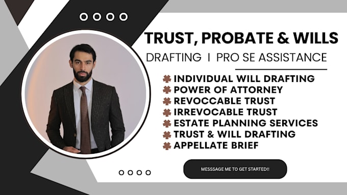 handle revocable trust, prenups, wills, and inheritance paperwork