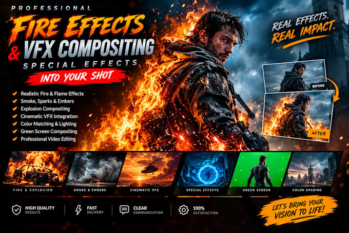 integrate fire effects vfx compositing special effects into your shot