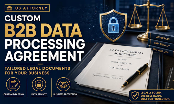 draft a custom b2b data processing agreement as a US attorney