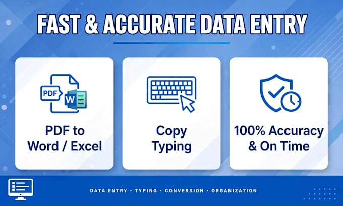 do fast typing and data entry work accurately