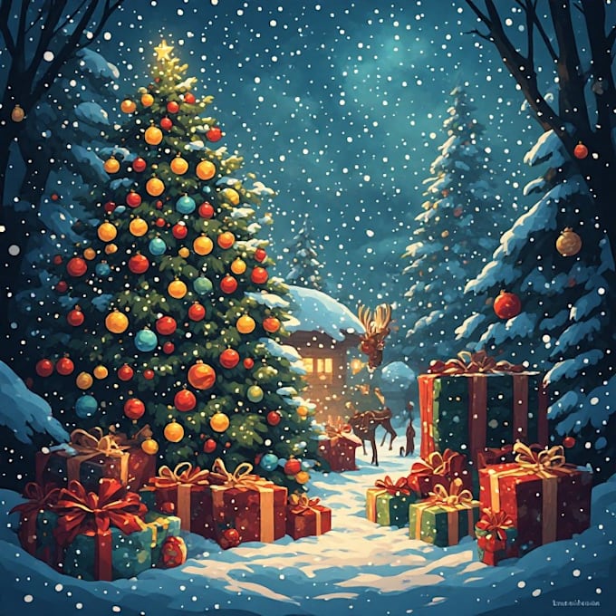 whimsical christmas greeting cards