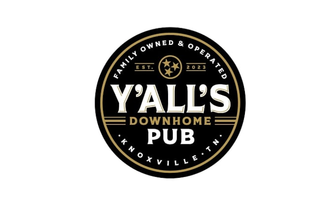make vintage rustic modern logo for a southern inspired pub