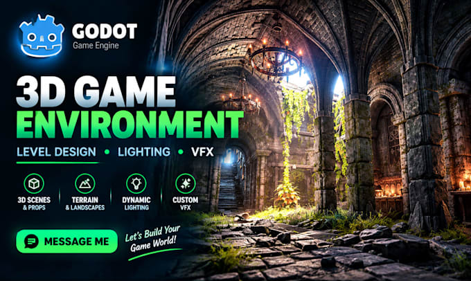 create 3d game environments and vfx in godot