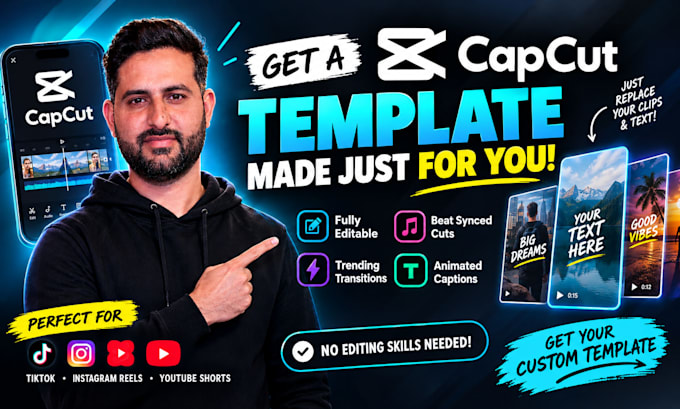 create capcut template, capcut promo reels for business