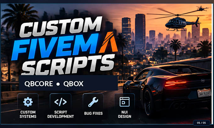 create and fix custom fivem scripts for qbcore and qbox