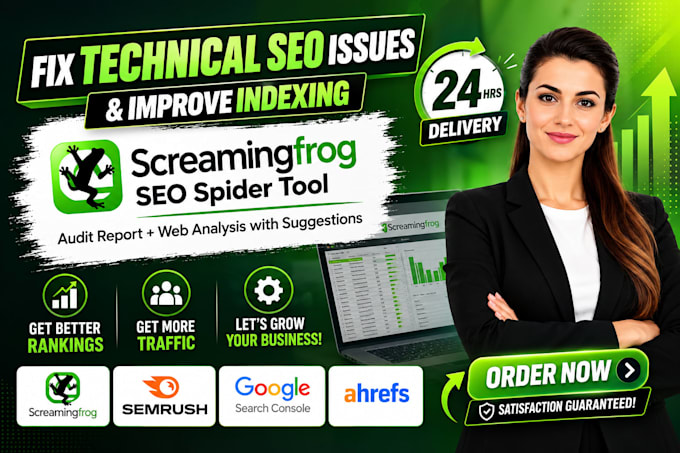 do technical SEO screaming frog audit with technical errors of your website