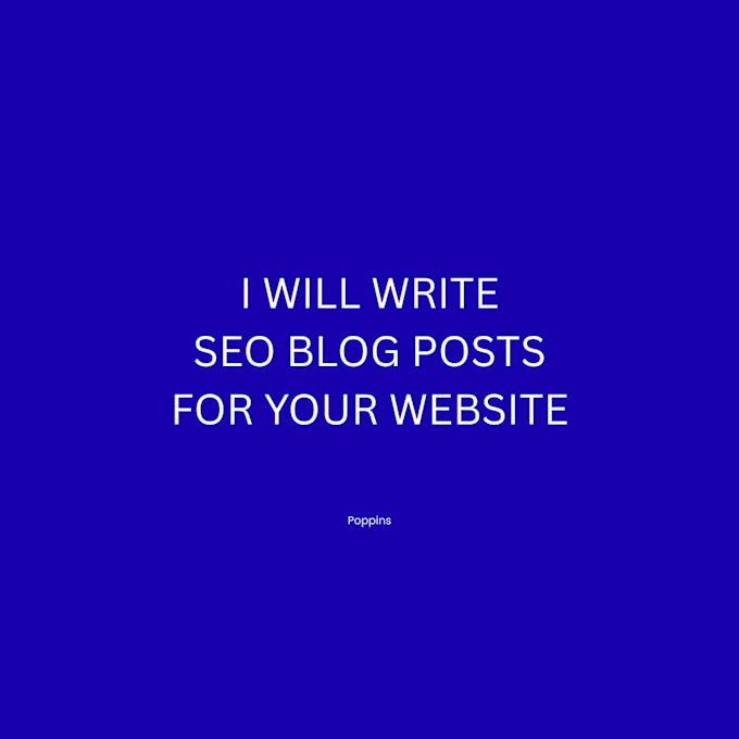 write SEO blog posts for your website