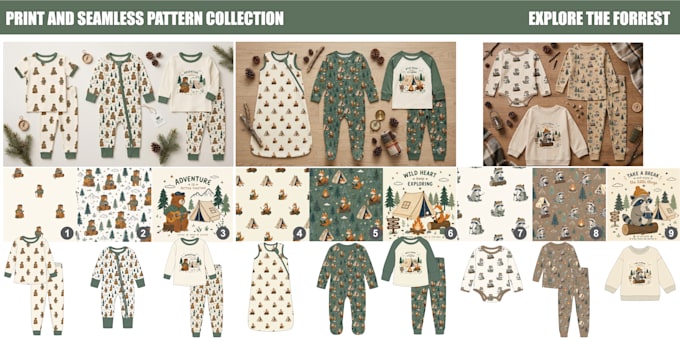 design prints and seamless patterns collection