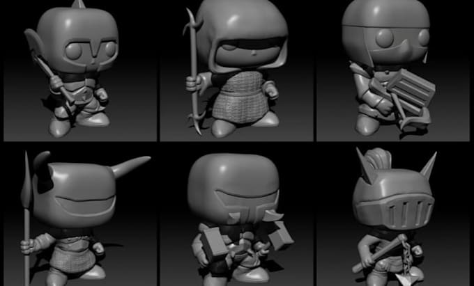 create custom 3d chibi character and figurine models for 3d printing