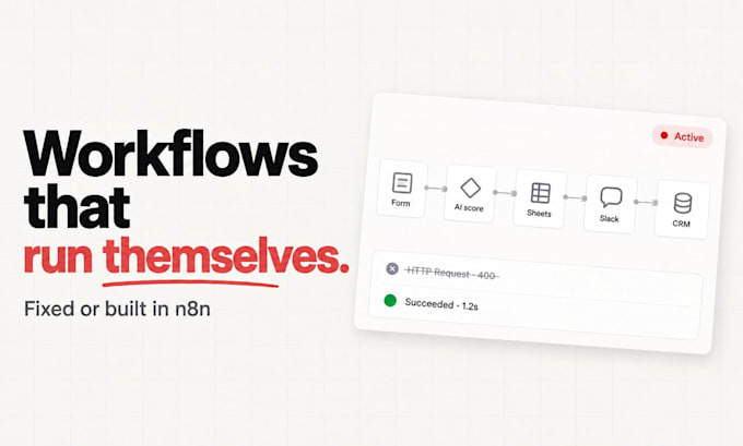 fix or build your n8n automation workflow