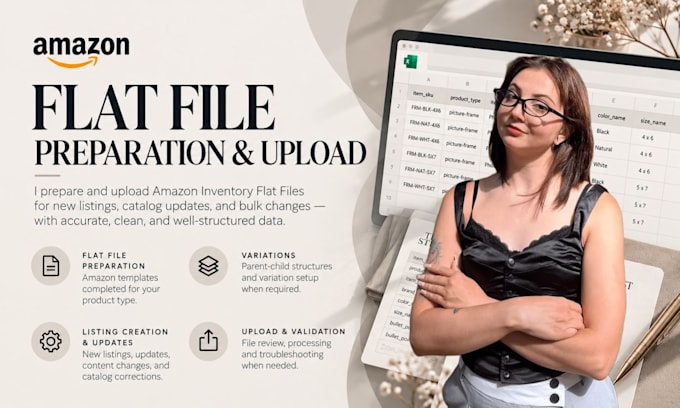 prepare and upload amazon inventory flat files