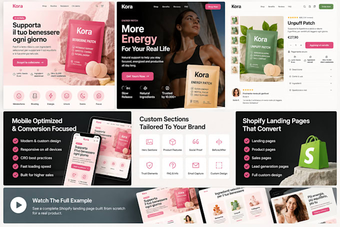 design a high converting shopify landing page
