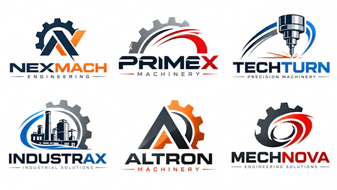 design a professional machinery, industrial, engineering mechanical machine logo