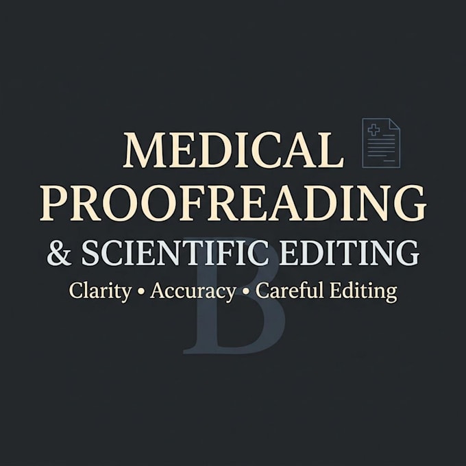 proofread and edit medical and scientific texts
