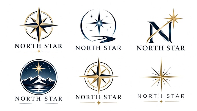 design a professional star, navigation, compass, adventure north star logo