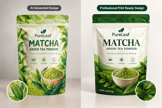 convert ai generated packaging design into  editable vector print ready files