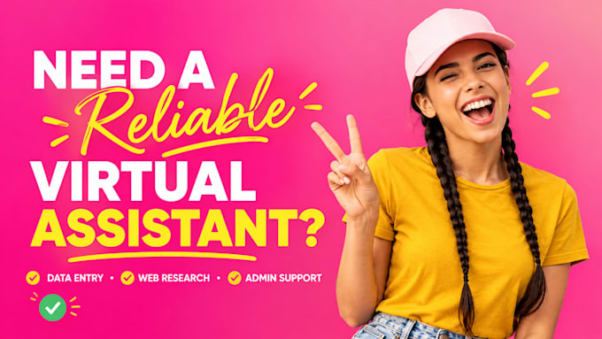 creative full time virtual assistant for social media, admin tasks, adhd VA