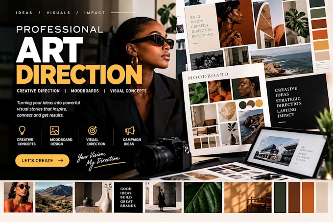 create art direction, creative concepts, moodboards, visual campaigns
