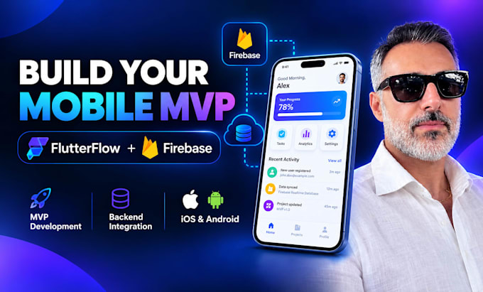 build your flutterflow mvp, firebase backend and mobile app