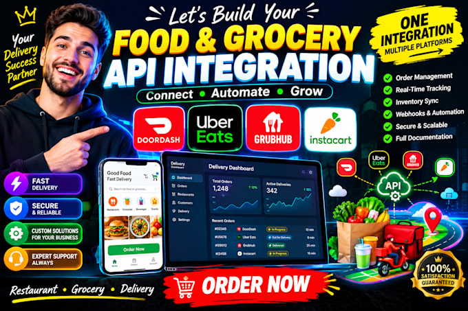 develop doordash uber eats grubhub instacart grocery delivery integrations
