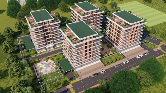create architectural 3d modeling and realistic rendering