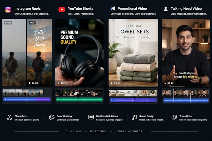 professionally edit reels and shorts