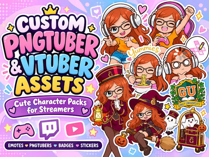 draw custom vtuber and pngtuber avatar assets for streaming