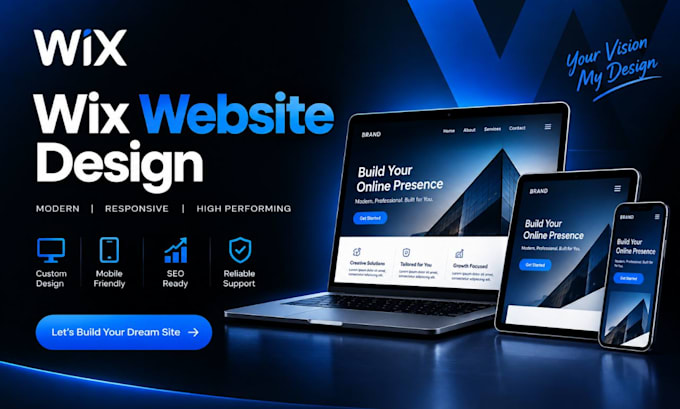 design, redesign wix website, wix development and web development