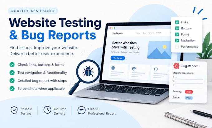 manually test your website and report bugs