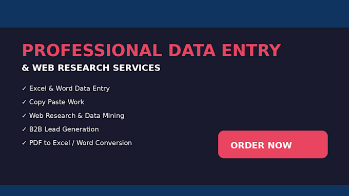 do professional data enty