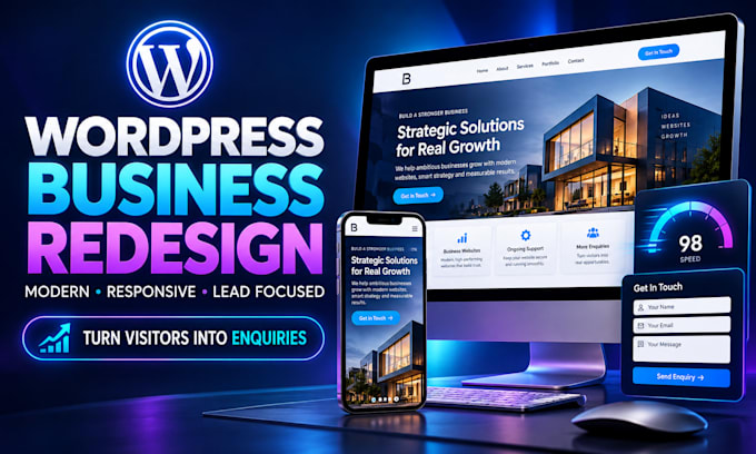 Design wordpress website redesign newsletter leads generation and ...