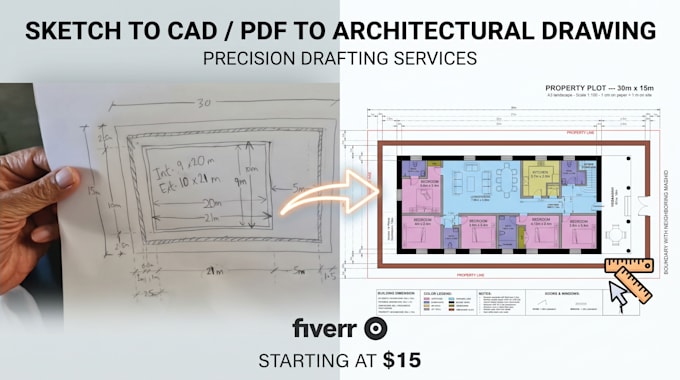 convert PDF, sketch to precise cad