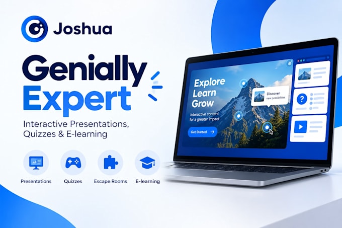 create interactive genially presentations, quizzes, escape rooms and elearning