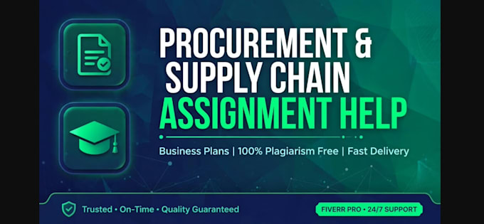 write procurement, supply chain, and logistics assignments