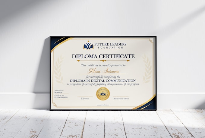 design professional custom certificates and diplomas
