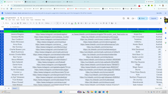 do linkedin research and build targeted b2b lead lists