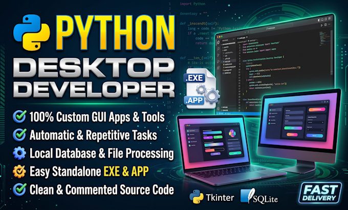 code custom python desktop apps and tools
