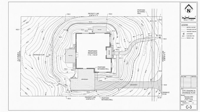 prepare site grading, stormwater drainage, and erosion control plan
