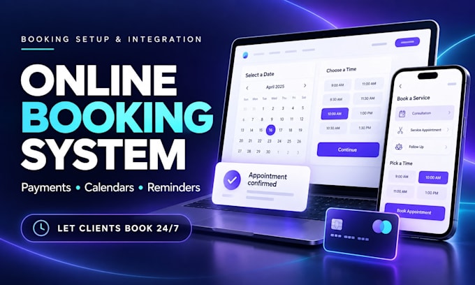 set up online booking system with payments and reminders