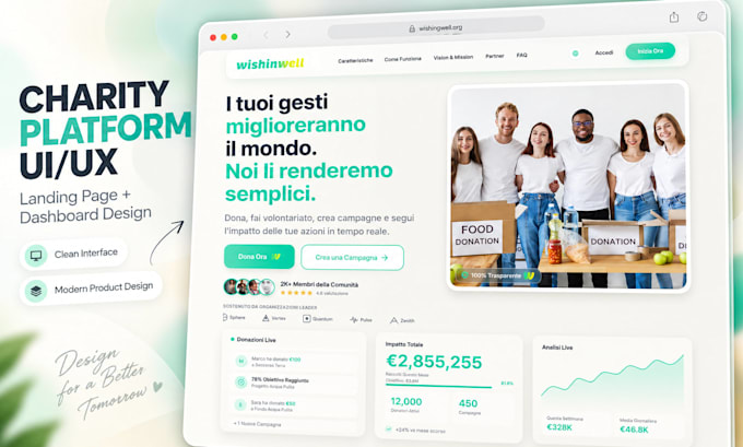 modern website or landing page