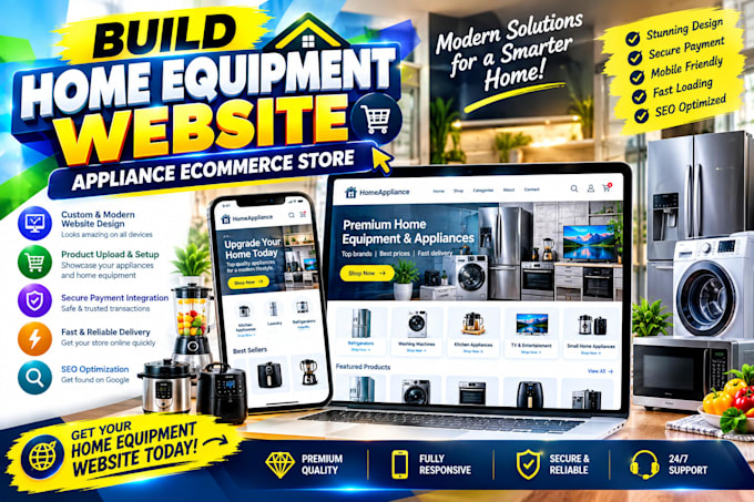build home equipment website appliance ecommerce store