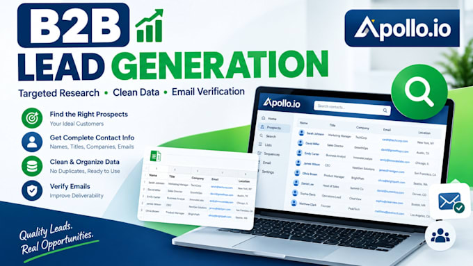 do b2b lead generation,data cleaning and email verification