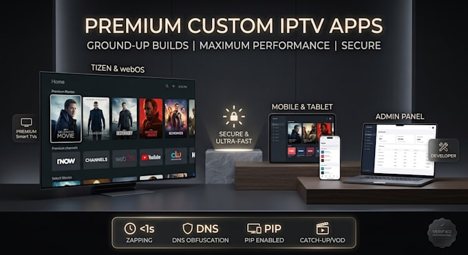 do custom iptv app development for smart tv android and ios
