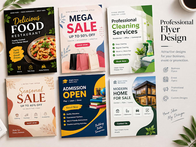 design professional cards, flyers and posters